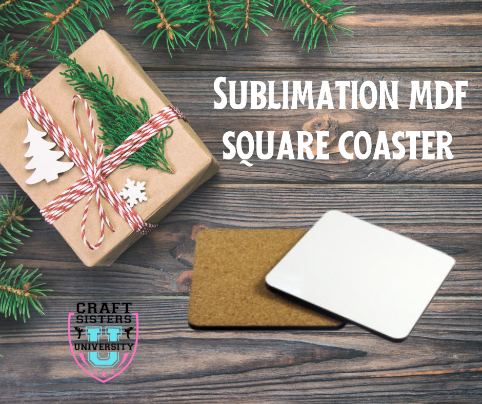 Square MDF Coasters Sublimation Blanks Wood Coasters Cork Crafts Drink –  The Adirondack Studio