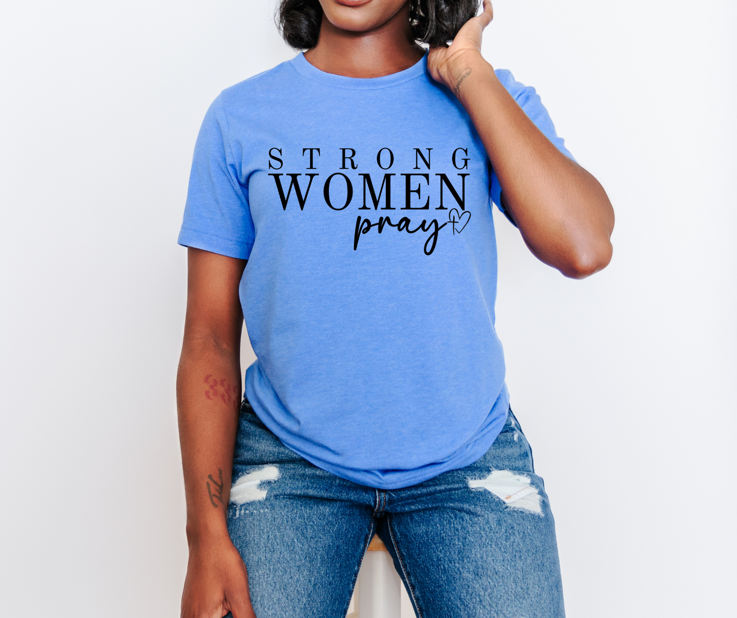 Strong Women Pray Screen Print Transfer