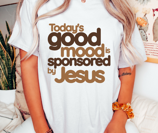 Mood Sponsored By Jesus Full Color Screen Print Transfer